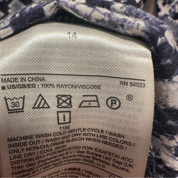 Banana Republic Soft Relaxed Shift Dress Long Sleeve Rayon Blue Python Snake 14 - Picture 10 of 16